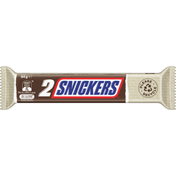 SNICKERS Chocolate Bar 2 Pack 64 g image