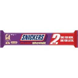 Snickers Peanut Brownie Milk Chocolate Bar 64g image